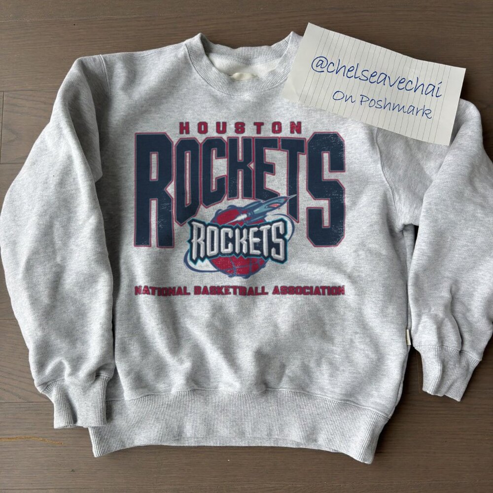 Vintage Houston Rockets Basketball Crewneck Sweatshirt, NBA Houston Rockets Tee
